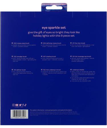 REAL TECHNIQUES Limited Edition Eye Sparkle Makeup Brush & Skincare Kit Eye Makeup Brushes Under Eye Reviver To Reduce Puffiness and Dark Circles 9 Piece Gift Set Pink - Buy Online on GoSupps.com