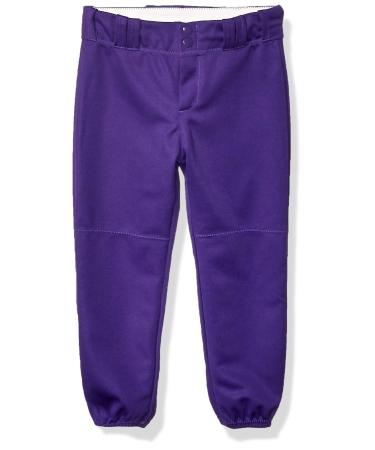 Alleson Athletic Girls Fast pitch Softball Belt Loop Pants Purple X-Large