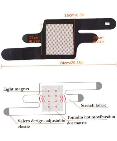 Tourmaline Knee Support Brace & Compression Sleeve for Osteoarthritis | Therapeutic Heating Pad for Pain Relief - 1 Pair - Buy Online on GoSupps.com