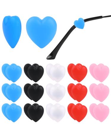 KALIONE Silicone Eyeglass Retainer Glasses Ear Grips Eyeglass Temple Tip Sleeve Holder Eyewear Ear Grip 15 Pairs