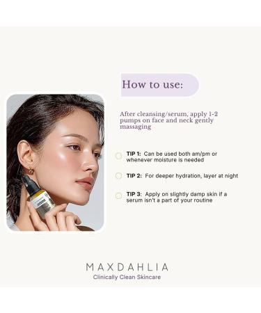MAXDAHLIA Barrier Repair Moisturizer for Damaged Dry Dull Skin Lightweight Bakuchiol Oil Gel for Sensitive Skin Deep Hydration Barrier Recovery & Anti-Aging Support - Buy Online on GoSupps.com