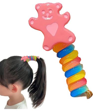 Colorful Telephone Wire Hair Bands | Colorful Braided phone Wire Hair Ties - Comfortable Phone Cord Wear-Resistant Ponytail Holder Hair Ties for Kids 3-6 - Buy Online on GoSupps.com