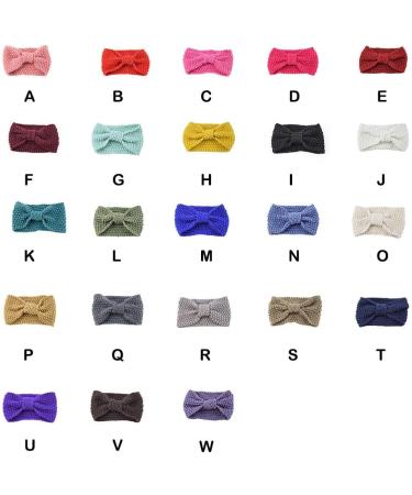 budiniao Crochet Headbands Bow Knot Elastic Head Wrap Windproof Chunky Sporting Knitted Headband Valentines Day Gifts for Women Girls Khaki - Buy Online on GoSupps.com