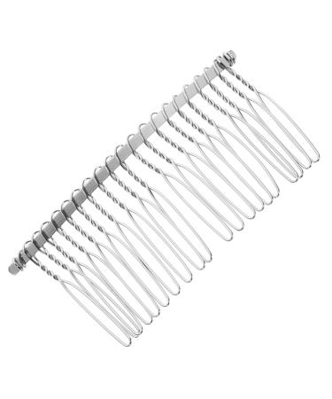 DRESSOOS 20 Metal Hair Comb Silver Wire Comb Hair Clip Combs Hair Comb Clips Metal Wire Hair Combs Teasing Combs for Women Hair Claw Clips for Women Hair Pin Women's Guangdong Iron Wire