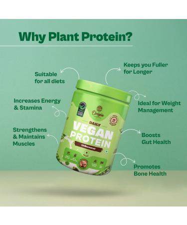 Or.in Nut.ion 100% Natural Plant Protein Powder - Best Vegan Protein 25g Plant-Based Protein Easy to Digest Unflavoured No Added Sugar 250g - International Shipping Available - Buy Online on GoSupps.com