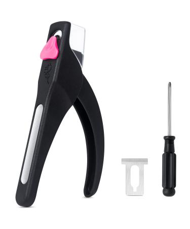 Funfe Nail Clipper Black Nails Trimmers with Nail Files False Nail Cutter Clip Tool Professional Acrylic Nail Clipper Nail Remover Clips for Salon Home Nail Manicure Nail Tips Art