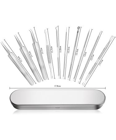 Buy SWTYEXT 10-Piece Blackhead Remover Tool Set - Stainless Steel Comedone Squeezer for Men & Women - Effective Pimple Press Tools in Box - Buy Online on GoSupps.com