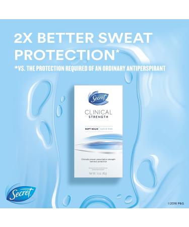 Buy Secret Antiperspirant & Deodorant for Women - Clinical Strength Soft Solid Light & Fresh 2.6 Oz - Pack of 2 | International Shipping Available - Buy Online on GoSupps.com