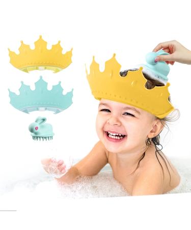 Sobotoo Baby Shower Cap Soft Adjustable Baby Hair Washing Shield Visor for Washing Hair Shower Bathing Protection Bath Set for Baby