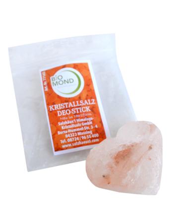 Crystal salt DEO in heart shape/salt deodorant stone/deodorant stick/sauna salt peeling/salt stone/Pakistan (southern Himalaya) / without aluminum