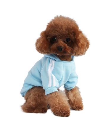 Fashion dog hoodie dog clothing streetwear pure cotton sweatshirt dog cat puppy small medium -sized fashion outfit (light blue xxl) light blue xxl