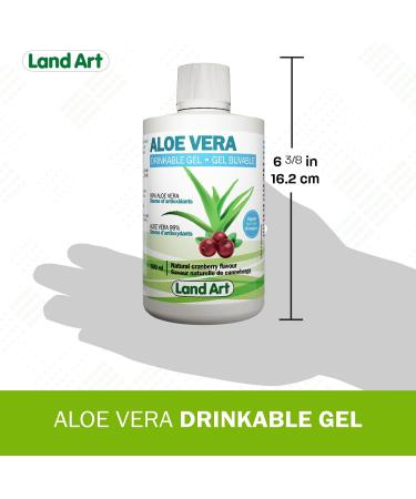 Pure Aloe Vera Drinkable Gel Cranberry Flavor 500ml - for Heartburn Relief & Acid Reflux - Cold-Processed - from Organic Fresh Leaves - Made in Canada (Pack of 2) 500 ml (Pack of 2) - Buy Online on GoSupps.com