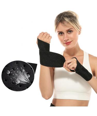Shop Elastic Wrist Support Brace with Thumb Loop - Adjustable Compression Strap & Non-Slip Design for Ultimate Comfort - Buy Online on GoSupps.com