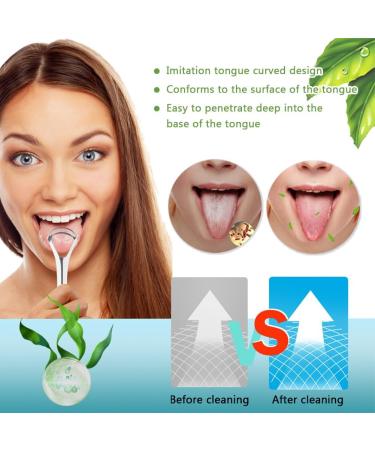 2 Pieces Stainless Steel Tongue Cleaner & Scraper Set - Oral Hygiene & Fresh Breath in Convenient Box - Buy Online on GoSupps.com