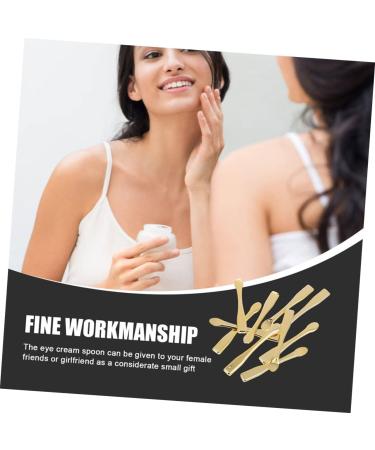 Baluue 8pcs Mask Spoon Skincare Spatula Cream Applicator Makeup Spatulas Makeup Scoop Skin Care Spatula Abs 6x0.7x0.7cm Golden - Buy Online on GoSupps.com