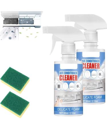 Air Conditioner Foam Coil Cleaner Foam Coil Cleaner Coil Foaming Heavy Duty Detergent Cleaner Cleaning Spray for Air Conditioning Household Air Conditioning Cleaner2.02 oz (2pack)