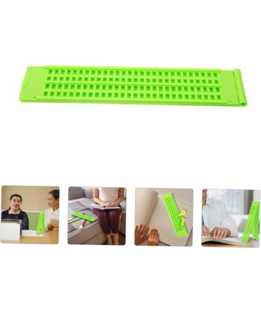 OHPHCALL Braille Writing Fingerboard 1 Set Braille Tablet School Supplies Plastic Braille Writing Slate 21.70X4.50X0.50CM Green - Buy Online on GoSupps.com