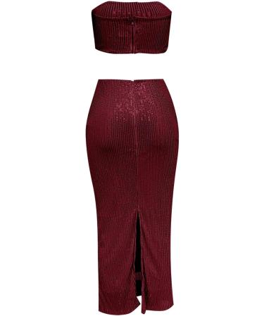 Buy Hanxiulin Ladies V Neck Party Dress | Glitter Bodycon & Cocktail Dress in Red - XXL | International Shipping Available - Buy Online on GoSupps.com