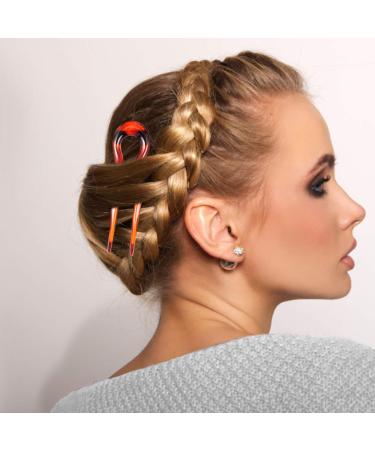 Frcolor 3Pcs U-Shaped Hair Forks - Chinese Style Hair Clips & Pins for Stylish Women | Elegant Hair Jewelry Accessories - Buy Online on GoSupps.com