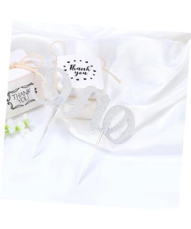 KONTONTY One Cupcake Picks Cupcake Topper Glitter Cake Toppers Birthday Cake Double Sided - Buy Online on GoSupps.com