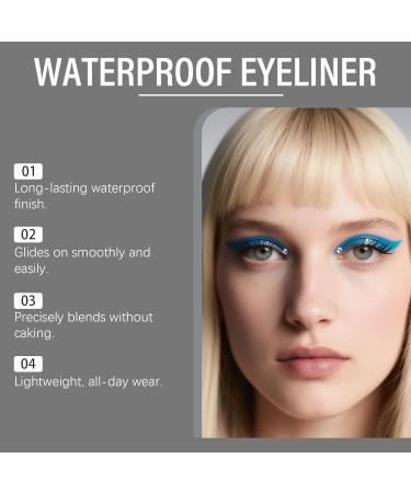 1440-minute long-lasting eyeliner matte gloss natural contour waterproof soft and colorful ultra-pigmented long-lasting gel eyeliner (Dark Purple) - Buy Online on GoSupps.com