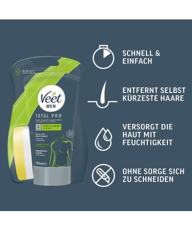 Veet Men Shower Depilatory Cream | 2 Pack for Fast Hair Removal | 150ml Each - Buy Online on GoSupps.com