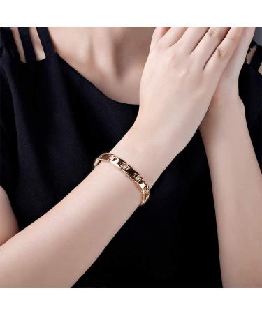 Jeroot Titan Magnetic Bracelet for Women - 4mm Zirconia Adjustable Band with Gift Box (3500 Gauss) - Stylish Strong Magnetized Jewelry - Buy Online on GoSupps.com