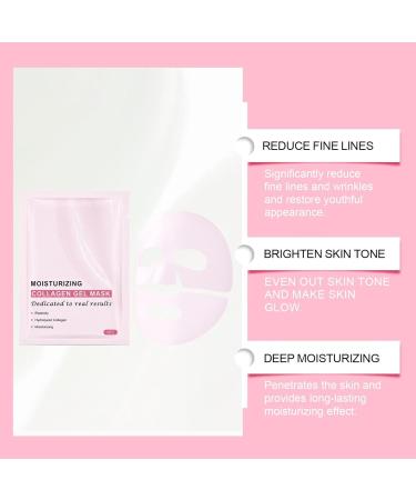 Pink Masque Collagen Facial Korean Skincare Coreen Masque Collagen Pink Mask Collagen Korean Facial Mask Pore Care Moisturizing And Evens Skin Tone Korean Skincare (4PC) - Buy Online on GoSupps.com