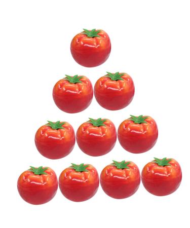 Zerodeko 10pcs Imitation Tomato Home Decor Models Plant Decor Lifelike Tomatoes Model Artificial Vegetable Lifelike Tomato Model Tomato Modeling Prop Tomato Prop Tomatoes Props