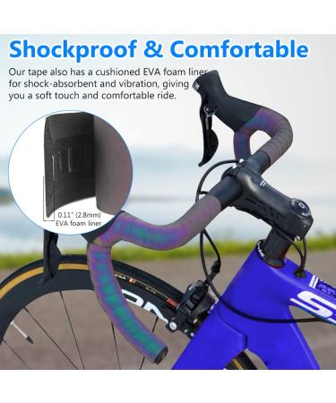 Reflective PU Leather Road Bike Handlebar Tape - 2 Rolls - Buy Online on GoSupps.com