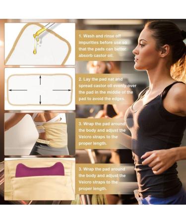 Buy Eupsiiu 2-Piece Reusable Castor Oil Pack Wrap Kit for Belly & Neck - Adjustable & Comfortable - Buy Online on GoSupps.com