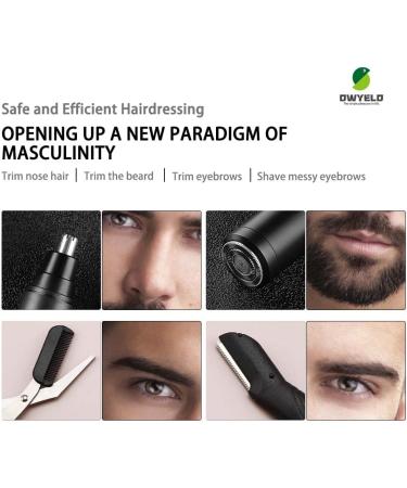 Nose Hair Trimmer & Ear Hair Trimmer Kit - Rechargeable Painless Facial Hair Trimmer for Men & Women | Dual-Edge Blades for Smooth Cutting - Buy Online on GoSupps.com