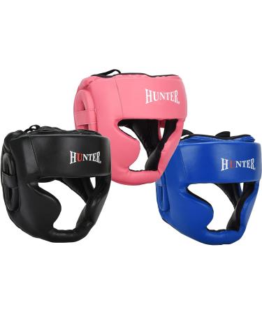 HUNTER Professional Boxing MMA Training Headgear | Pink Headguard for Kickboxing, Muay Thai, Grappling, Karate, Taekwondo - S/M Size - Buy Online on GoSupps.com