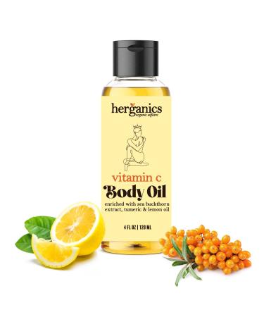 Herganics Vitamin C Oil For Skin and Vitamin C Oil For Face & Body | Brightening Serum  Gua Sha  Lymphatic Drainage