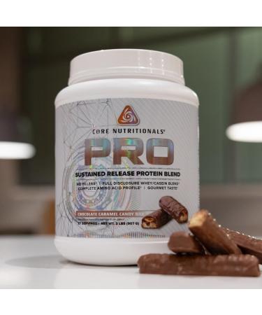 Core Nutritionals Pro Sustained Release Whey Protein Blend | with Digestive Enzymes | 25g Protein 2g Carbs | No Fillers | 2 Pound (Chocolate Caramel Candy Bar) - Buy Online on GoSupps.com