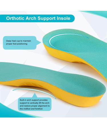Haofy Orthopedic Insoles for Children | Arch Support Shoe Inserts for Flat Feet & Plantar Fasciitis | Shock-Damping Sole Inserts - Buy Online on GoSupps.com