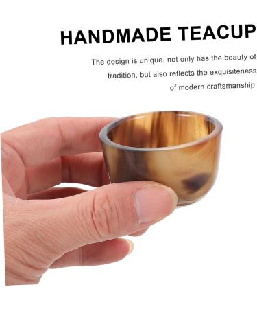 Alipis 1 PC Horn Kung Natural Adorable Bowl Coffee and Holder Tasting Tea Small Patterned Exquisite Teacup - Buy Online on GoSupps.com