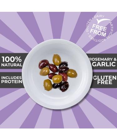 Mr Filbert's Green Kalamata Rosemary and Garlic Olives 8 x 65g Green Kalamata Rosemary & Garlic - Buy Online on GoSupps.com
