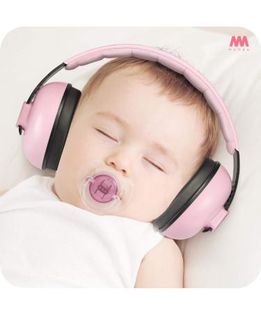 Baby Ear Protection Noise Cancelling Headphones for Babies and Toddlers - Mumba Baby Earmuffs - Ages 3-24+ Months Pink