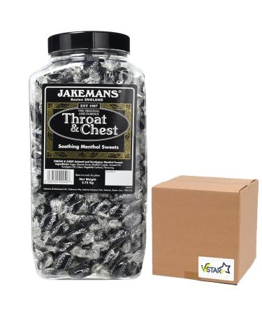 VSTAR Throat and Chest Flavour - 2.75kg jar - Soothing Menthol Sweets - Suitable for Vegetarians