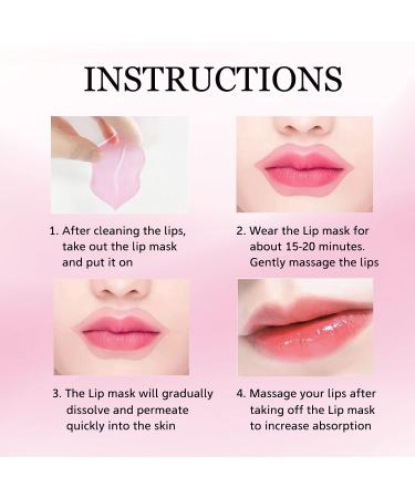 NIYET 30-Piece Moisturizing Collagen Lip Mask - Anti-Ageing, Anti-Chapped, Reduce Wrinkles, Fade Lip Color, Rose - Buy Online on GoSupps.com