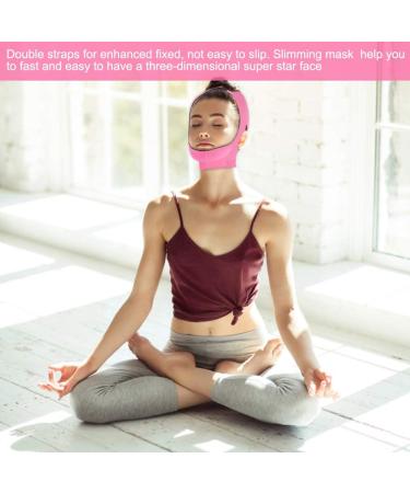 Face Slimming Cheek Mask V Face Line Belt Lifting Mask - Rose Red - Buy Online on GoSupps.com