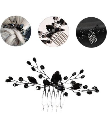 Beatifufu Black Crystal Hair Accessories Inserted Hair Comb Women Hair Accessories Women Hair Comb Elegant Headdress Fashion Insert Comb Rhinestone Hair Comb Women Insert Comb - Buy Online on GoSupps.com