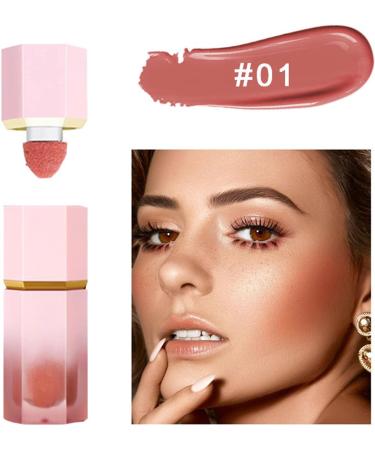 Smooth Cream Blush Makeup Creamy Liquid Blush for Cheeks Burden-free long-wearing smudge-proof natural-looking glossy finish (01) - Buy Online on GoSupps.com