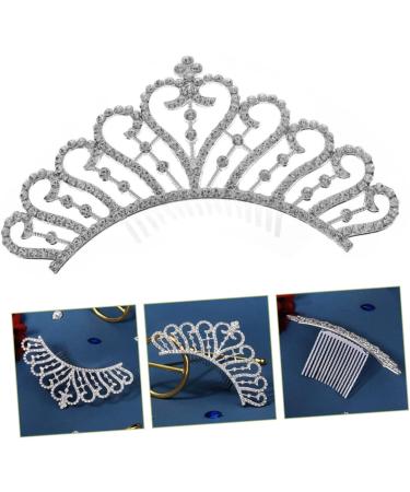 SKISUNO Crown Side Hair Comb Flower Girl Tiara Flower Girl Hair Accessories Wedding Hair Accessories Hair Clips for Kids Women Crown Hairpiece Wig Rhinestones Alloy Bride Small Crown - Buy Online on GoSupps.com