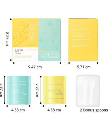 Elegauit Makeup Remover Cleansing Balm Set 2PCS Gentle and Nourishing Makeup Removing Balm with Ginger Natural Deep Pore Cleanser for Eye Lip or Face Makeup Cold & Warm Ecleanbalm-008 - Buy Online on GoSupps.com