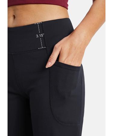 Baleaf Women's 12 Bermuda Shorts | Athletic Knee Length Running Workout Shorts with Stretch Pockets | Black, X-Large - Buy Online on GoSupps.com