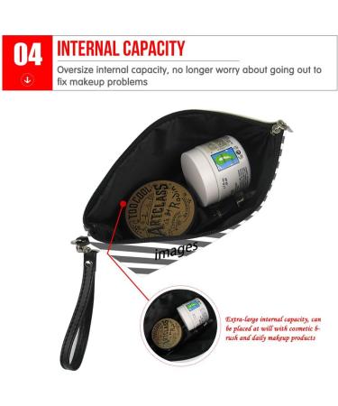 POLERO Funny Alpaca Print Cosmetic Bag - PU Leather Toiletry Organizer for Women | Travel Case & Perfect Gift - Buy Online on GoSupps.com