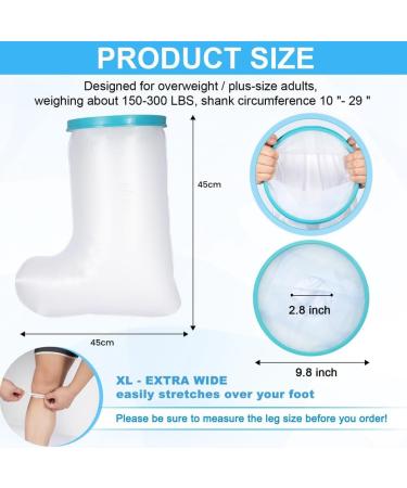 Besuso 1 Piece Waterproof Leg Cast Cover for Shower Adult Reusable Shower Boot Cover for Leg Foot Ankle - Buy Online on GoSupps.com