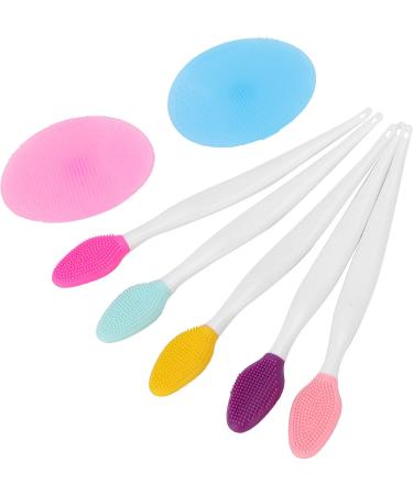 JUOPZKENN Silicone Exfoliating Lip Brush Silicone Facial Cleansing Brush Silicone Face Pore Cleaner Face Nose Lip Exfoliating Brush Set for Home Gift - Buy Online on GoSupps.com
